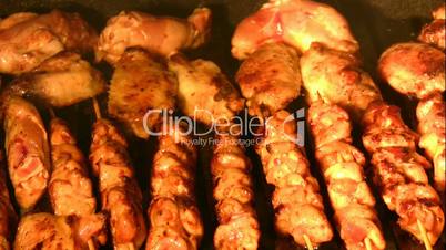 chicken on barbecue grill