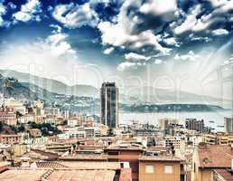 Monaco - Montecarlo, France - Spectacular panoramic city view at