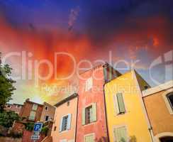 Colourful homes of Roussillon, Provence - France