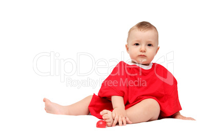 child in red