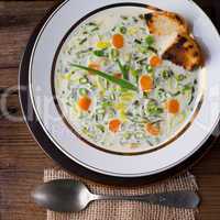 .leek cheese soup