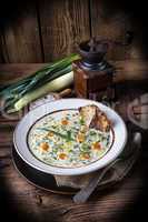 .leek cheese soup