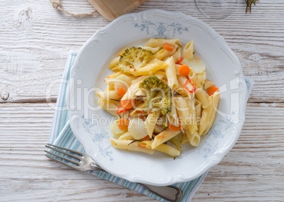 pasta casserole with vegetables
