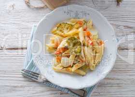 pasta casserole with vegetables