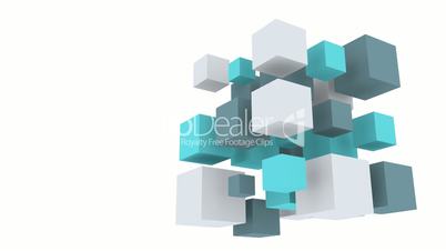 abstract cubes in rotation wuth alpha channel