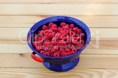 raspberries in colander
