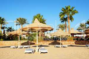 beach at the luxury hotel, sharm el sheikh, egypt