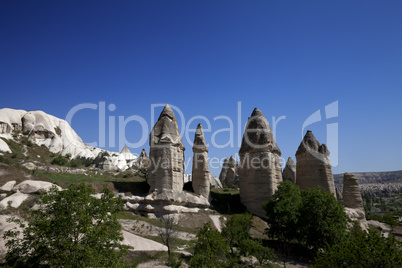 fairy chimneys rock formations in cappadocia