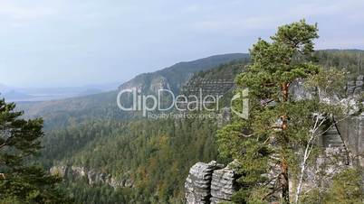 Panorama of Rocks in the Czech Switzerland.