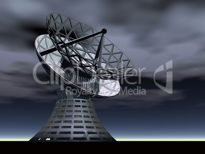 satellite dish antenna - 3d render