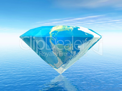 earth is a diamond - 3d render