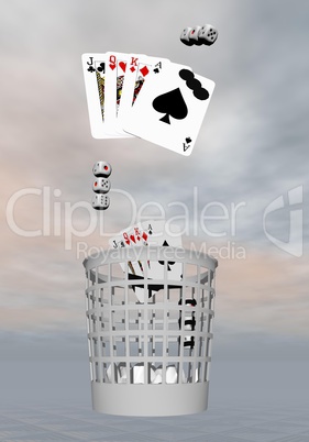 decision to quit gambling - 3d render