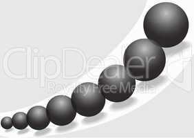 Black glass balls