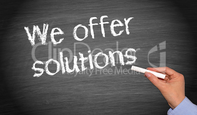 we offer solutions