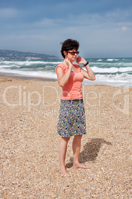 woman alone on the beach