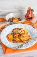 traditional polish pumpkin yeast pancakes (racuchy)