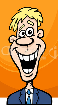 happy man cartoon illustration