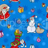 christmas cartoon seamless pattern design