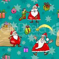 christmas cartoon seamless pattern wrapper