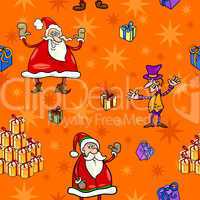 christmas cartoon seamless pattern paper