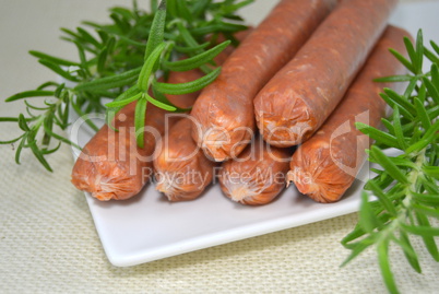 Fresh sausage with thyme