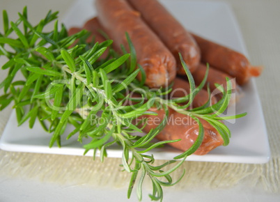 fresh sausage with thyme