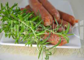 fresh sausage with thyme