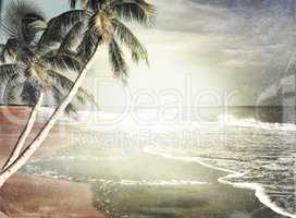 vintage tropical beach background