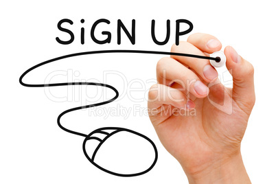 sign up concept