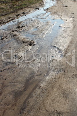 layer of a dirt and mudflow