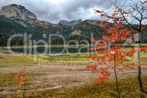 glacial lake in autumn