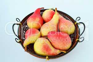 pears in a winnowing basket