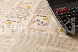 newspaper stock market with calculator