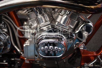 motorcycle engine chrome