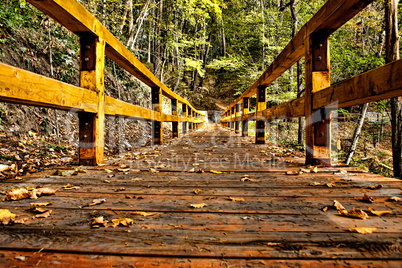 wooden bridge hdr