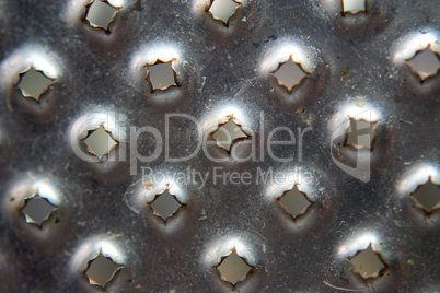 metal grater close-up