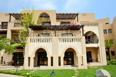 the arabic style villas in luxury hotel, fujairah, uae