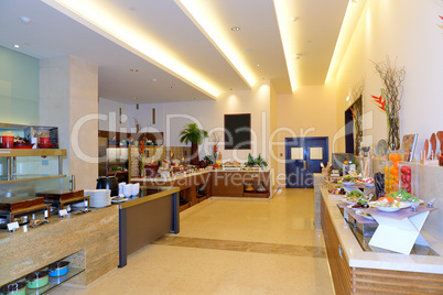 the restaurant interior of luxury hotel, dubai, uae