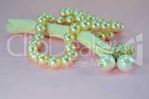 Pearl Earrings with necklace