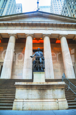 federal hall national memorial at wall street in new york
