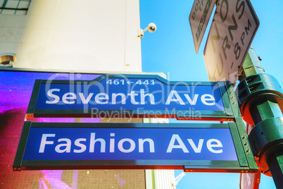 seventh avenue sign