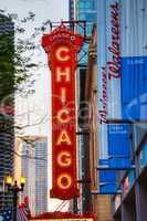 chicago theather neon sign