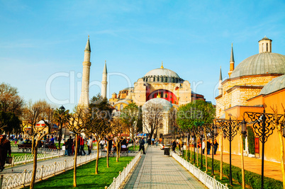 hagia sophia in istanbul, turkey early in the morning