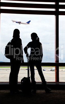 air passengers waiting for the flight