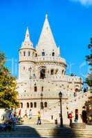 fisherman's bastion on a sunny day in budapest, hungary
