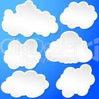 set of clouds in the sky. vector illustration