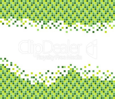 Grünes Mosaik mit freier weißer Fläche für Text