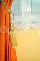 orange and yellow curtain