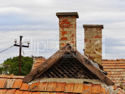 Dach und Schornsteine