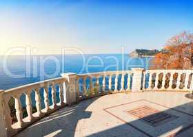 Observation deck over the sea